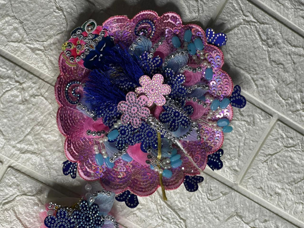 BLUE PINK FLORAL DRESS