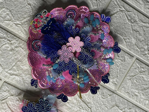 BLUE PINK FLORAL DRESS